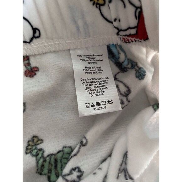 Peanuts Christmas SNOOPY Winter FLEECE Lounge Pajama PJ Pants Women’s Sz L NEW - Picture 8 of 9